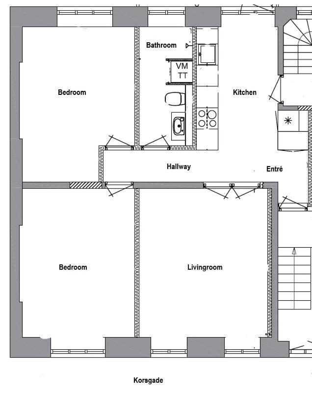 Korsgade Apartments Kopenhagen Zimmer foto